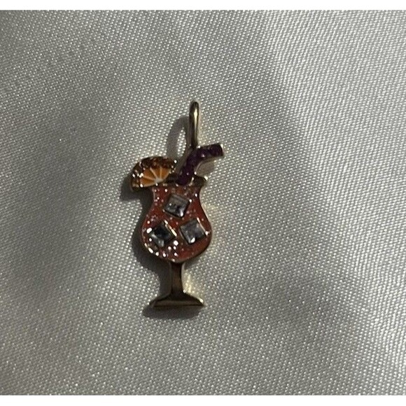 Baublebar Pina Colada Charm Rhinestone Glitter Enamel Jewelry Free Shipping NEW - Picture 2 of 5